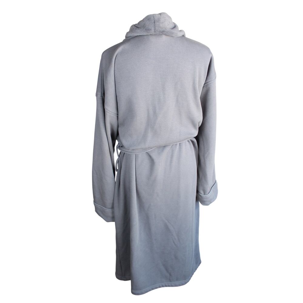 Polo Ralph Lauren Robe Mens One Size Gray Spa Luxury Loungewear Belted Pony - Picture 2 of 7